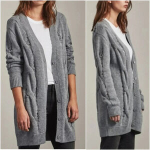 AG Adriano Goldschmied New Sandrine Oversized Wool Mohair Cardigan Size Small